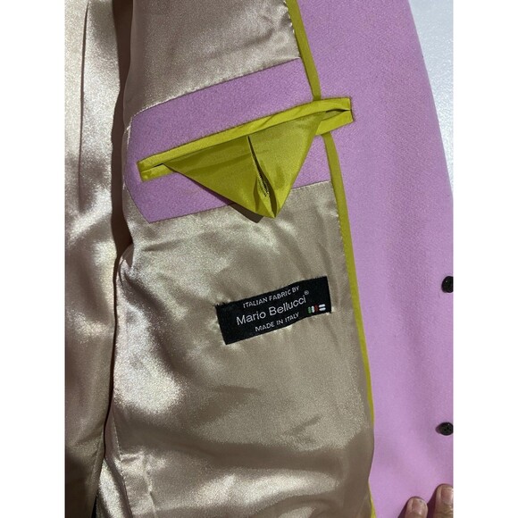 J Crew Coat 20/2X Alfie Pink Italian Cashmere Wool Mario Bellucci Classic Long - Picture 6 of 16